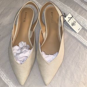 Beige flats